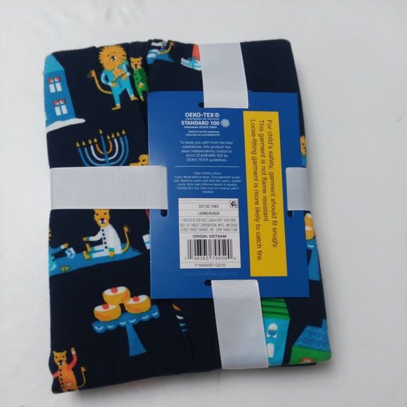 Toddler Hanukkah Blue Lion Pajama - 18 mo For Boy or Girl Toddler - Picture 3 of 5